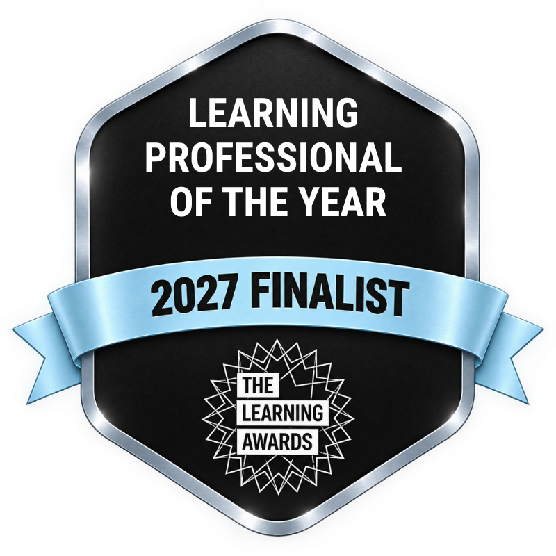 Learning Professional of the Year 2027 finalist badge from The Learning Awards.