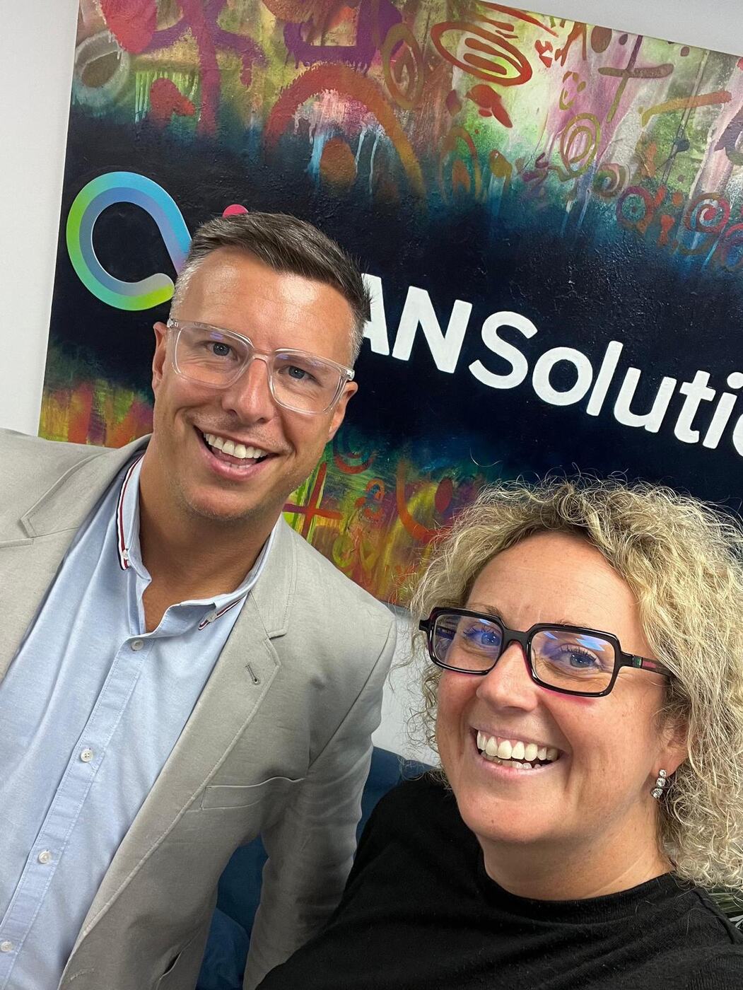 Anna and Clive together during work with CAN Solutions.