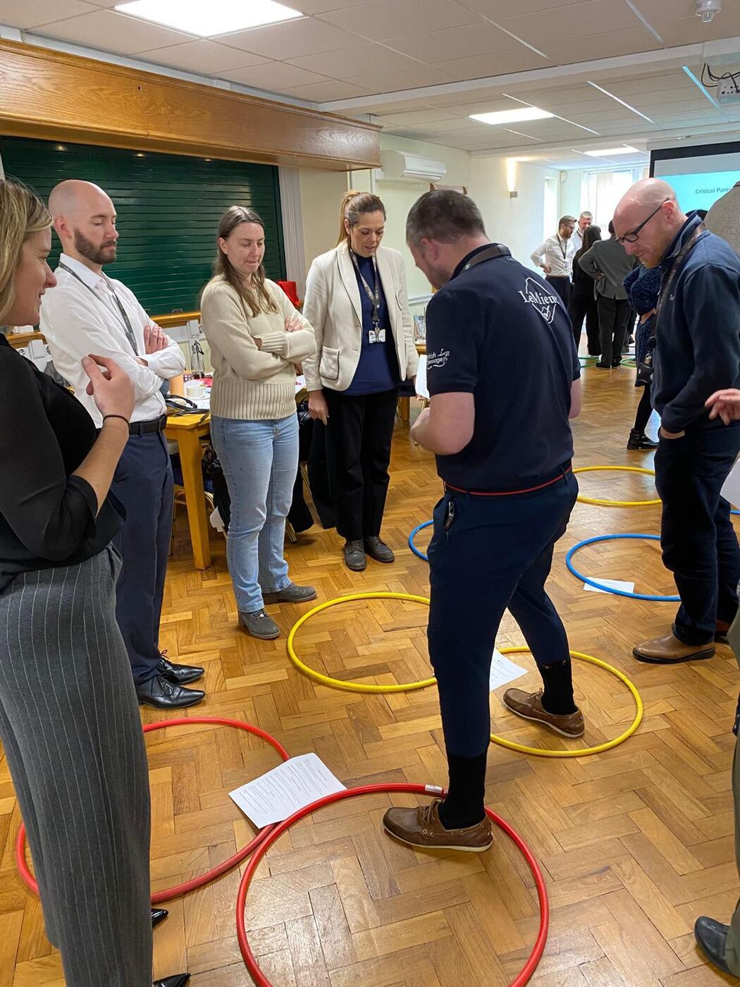 Learners taking part in a hands-on team activity at Reaseheath.