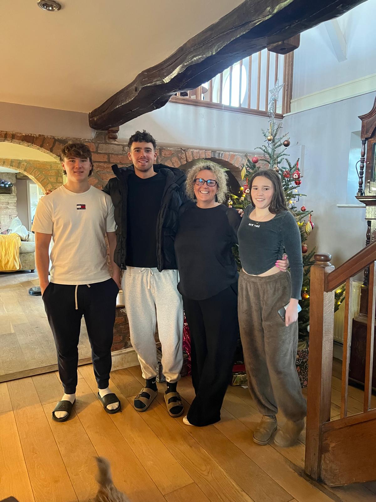 Anna with her three children